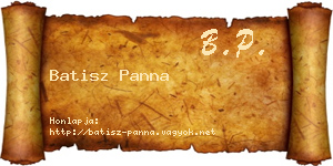 Batisz Panna névjegykártya